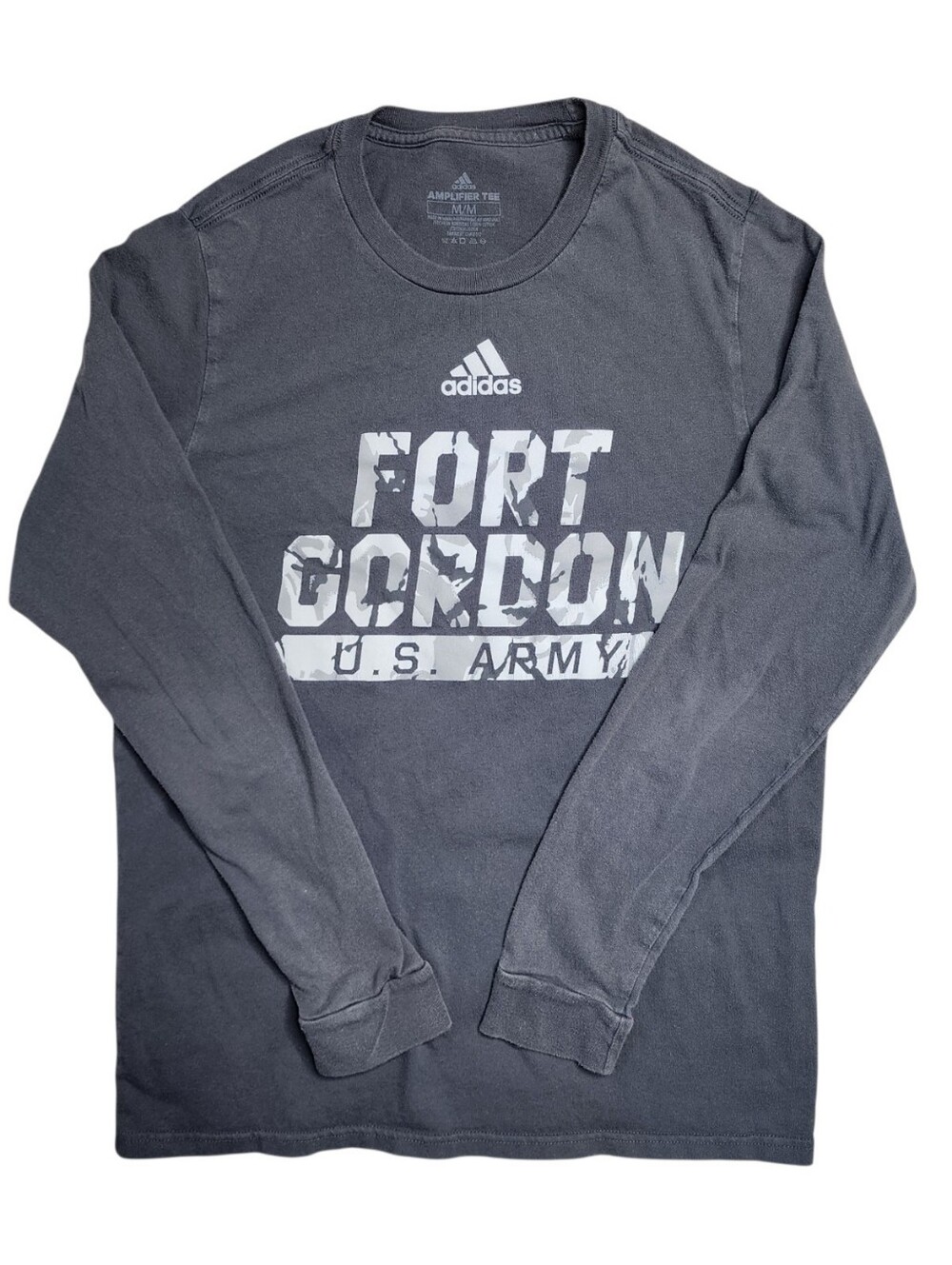 ​Adidas Medium Gray U.S. Army Fort Gordon  Amplifier Tee Military Americana